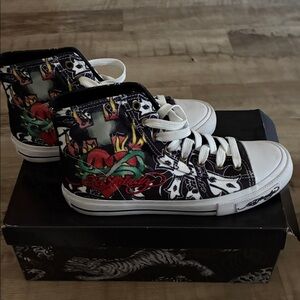 Ed Hardy Kids High-Top Sneakers - Multicolor
